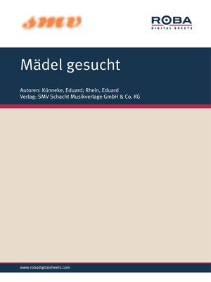 cover image of Mädel Gesucht